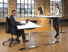 Load image into Gallery viewer, Height adjustable (Sit-Stand) Office Desk that helps you with posture and back care
