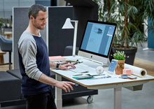 Load image into Gallery viewer, Height adjustable (Sit-Stand) Office Desk that helps you with posture and back care
